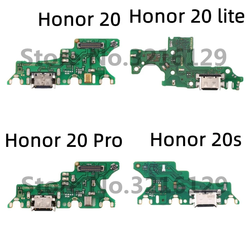 

USB-порт для зарядки док-станции, штекер, разъем, плата, гибкий кабель с микрофоном для Huawei Honor 20 20s 30 30s Lite 50 50se Pro 60 60se