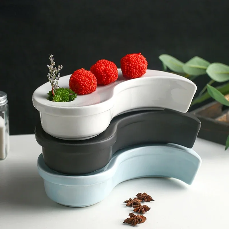 Ceramic Dinner Plate Irregular Shaped Specialty Tableware Sashimi Sushi Dish Hotel Restaurant Artistic Conception Dessert Plate