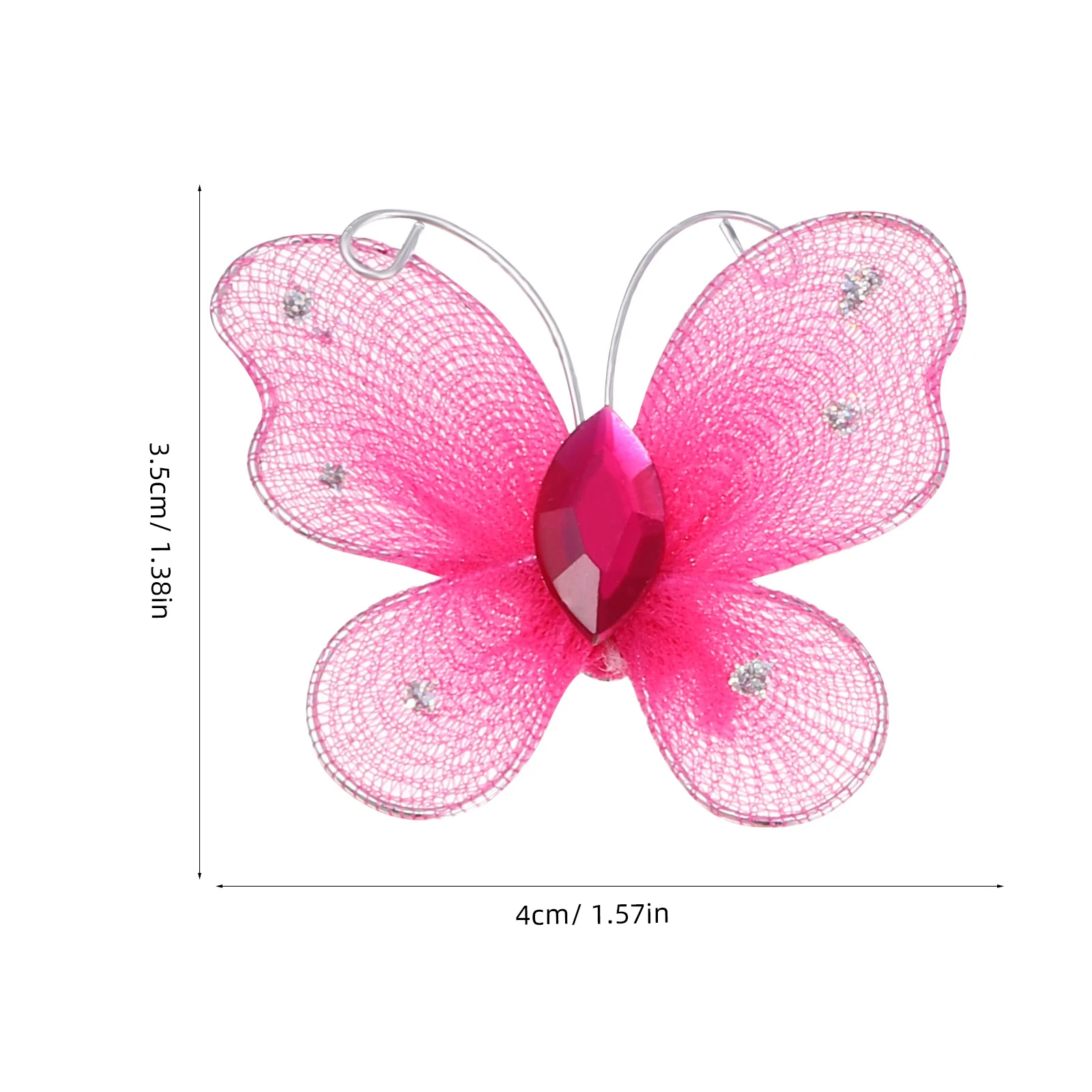 

50 Pcs Butterfly Decorations Rose 4cm Nylon Wire Lightweight Party Accessories Role Props