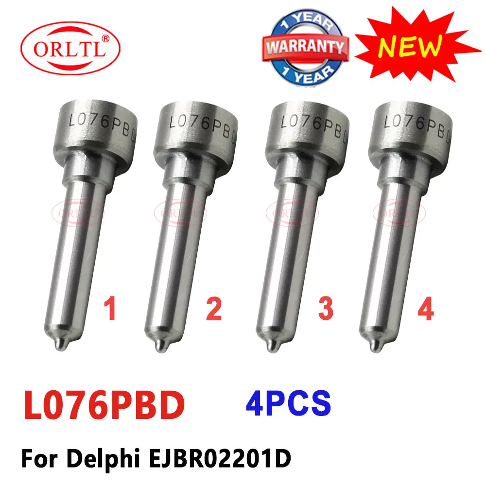 

4 PCS New L076PBD Auto Common Rail Spray Nozzle L076 PBD Diesel Fuel Injector Nozzle Assy L076PBC for Delphi EJBR02201D