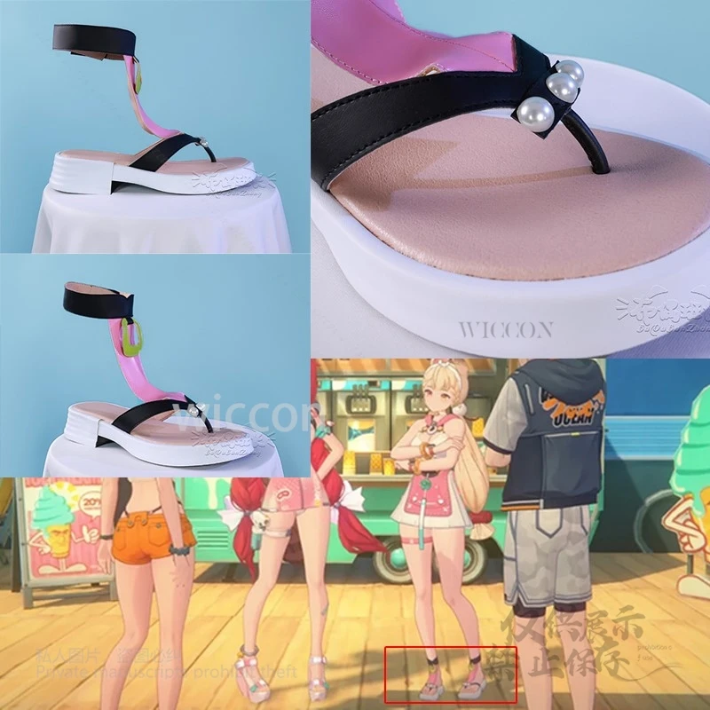 لعبة Zenless Zone Zero Alice ملابس السباحة الصيفية التأثيرية أحذية حفلات الشاطئ صنادل رائعة للنساء للهالوين كوميك لوف كوكوس