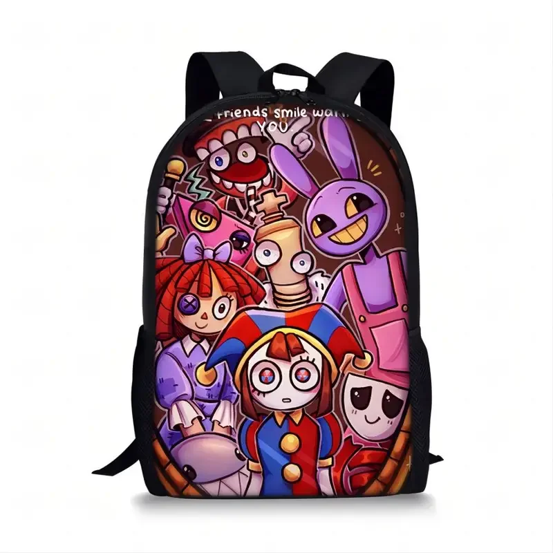 Magic Digital Circus zaino traspirante Anime Kawaii Book Bag Bag Cartoon zaino Mochila regalo di compleanno