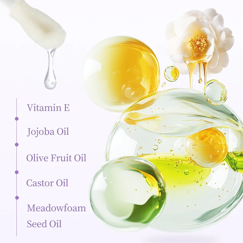 Óleo de essência de brilho labial hidratante - vitamina E, bálsamo labial hidratante e nutritivo, lábios hidratados macios de longa duração, não gordurosos e macios
