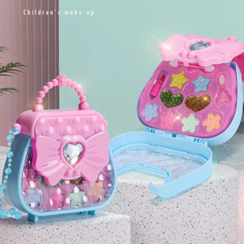 Kids Make up Kit  Handbag Makeup Toys Gift Environmentally Friendly Odorlessfor Toddler Little Princess Girls Birthday Party