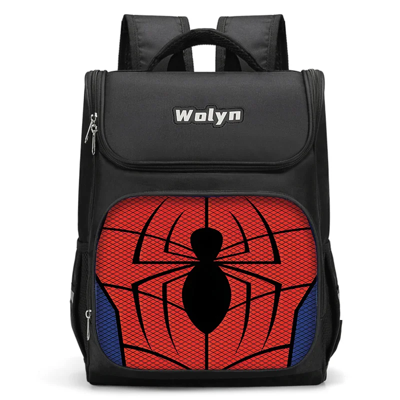 Marvel Cartoon SpiderMan Duży plecak dziecięcy Chłopiec Dziewczęta Tornister dla mężczyzn Kobiety Plecak podróżny Trwały i wieloprzedziałowy