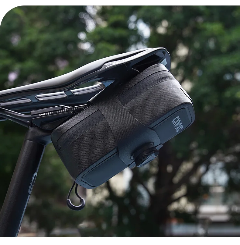 CXWXC TPU Fahrradsatteltasche 0,6L Selbstverriegelnde Knopf-Hecktasche Tragbare BOA Fahrradtasche Wasserdichte Verstärkte Mini-Fahrradtaschen – Detail 11