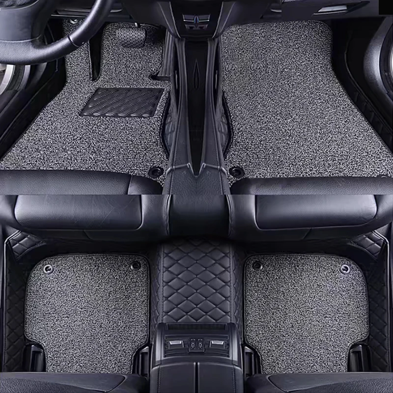 

2 seats Custom Double Layer Car Floor Mats Fit for Mercedes Benz SLC SLK R172 2011-2016 2017 2018 2019 2020 Auto Foot Carpet