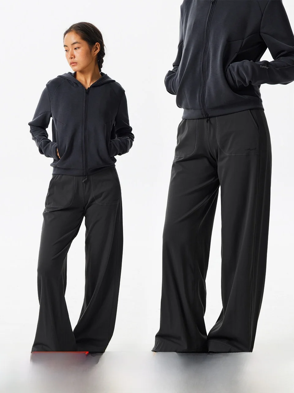 

Спортивные брюки для йоги с высокой талией, прямым кроем, из нейлоновой ткани, устойчивой к сминанию, модель Crnenter, с высокой талией и прямым кроем