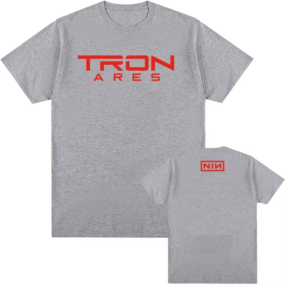 تسعة بوصة مسمار ترون آريس تي شيرت ، روك باند ألبوم جديد تي شيرت مطبوع ، فضفاض عادية موضة تي شيرت ، منقوشة تي شيرت مطبوع