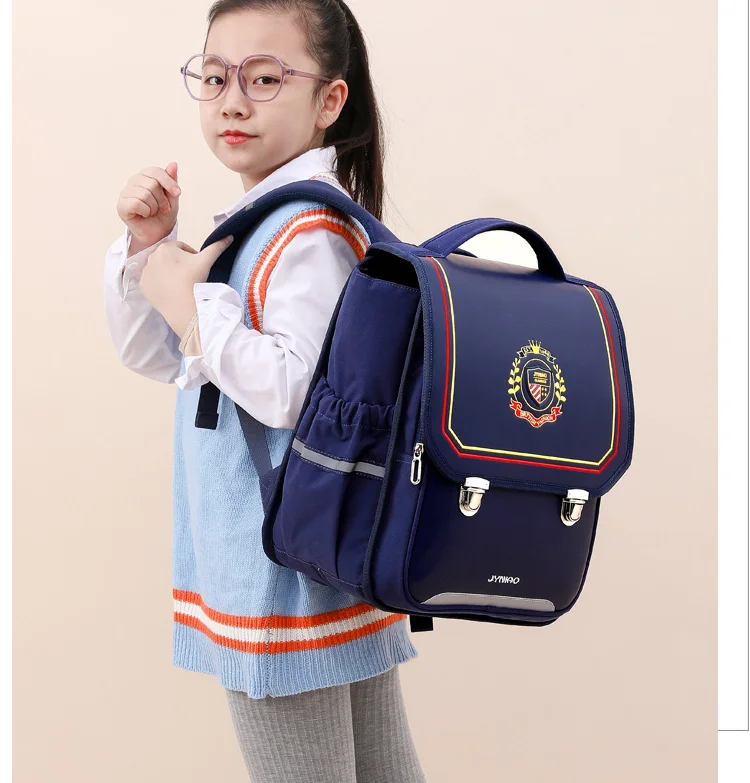 Children Waterproof PU Japanese Backpack bookbag satchel Japanese school bag for girls and boys   Children Book Bag for school