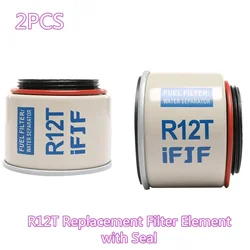 iFJF Automotive Replacement Filter of R12T Fuel Filter/Water Separator 120AT NPT ZG1/4-19 fit Diesel Engine 2 PCS