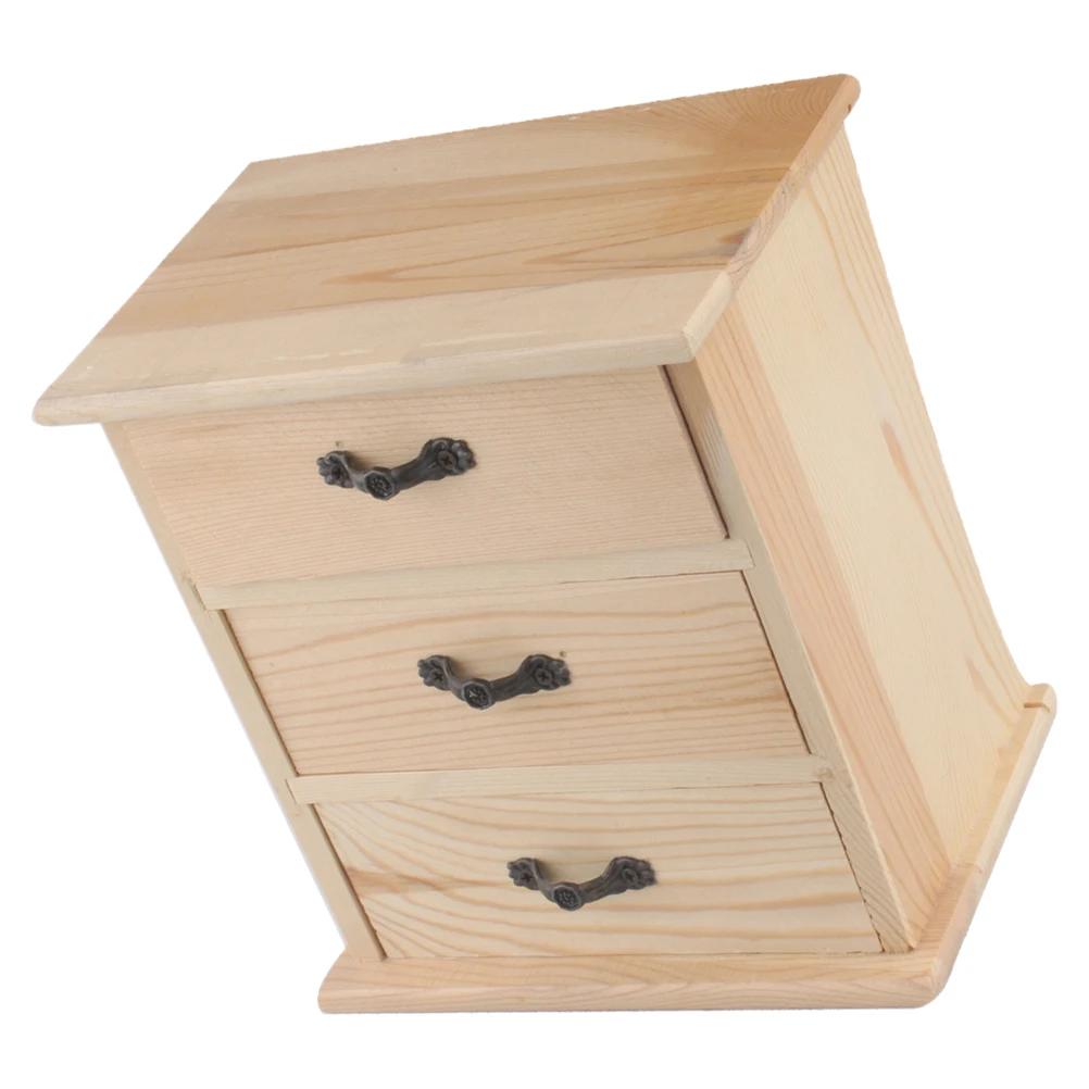 

Wooden Small Organizer Miniature Bedside Table Storage Box Mini Drawers Office Supplies Jewelry Desk Tidy Accessories
