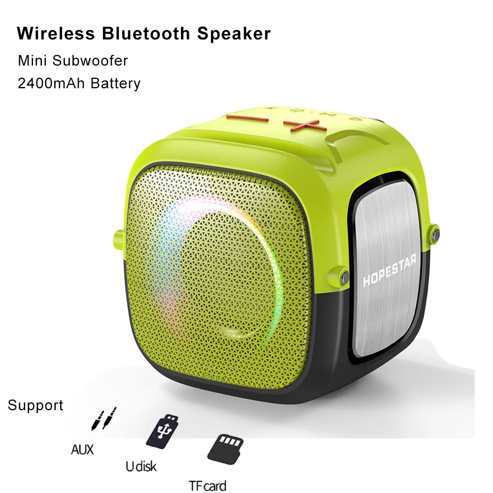 

Mini Wireless Bluetooth Speaker Outdoor Portable Waterproof Subwoofer Support FM Radio TF Card Stereo Shocking Bass Soundbox