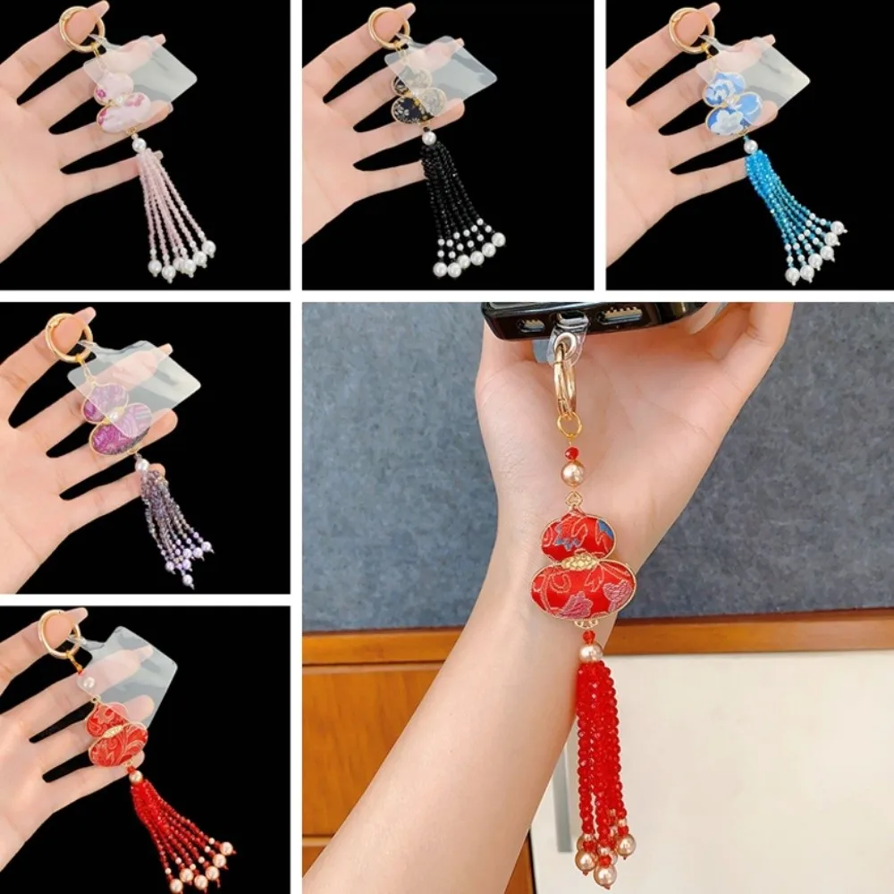 

National Style Gourd Phone Strap Pendant Keychain Detachable Mobile Phone Lanyard Colorful Short Mobile Phone Charm