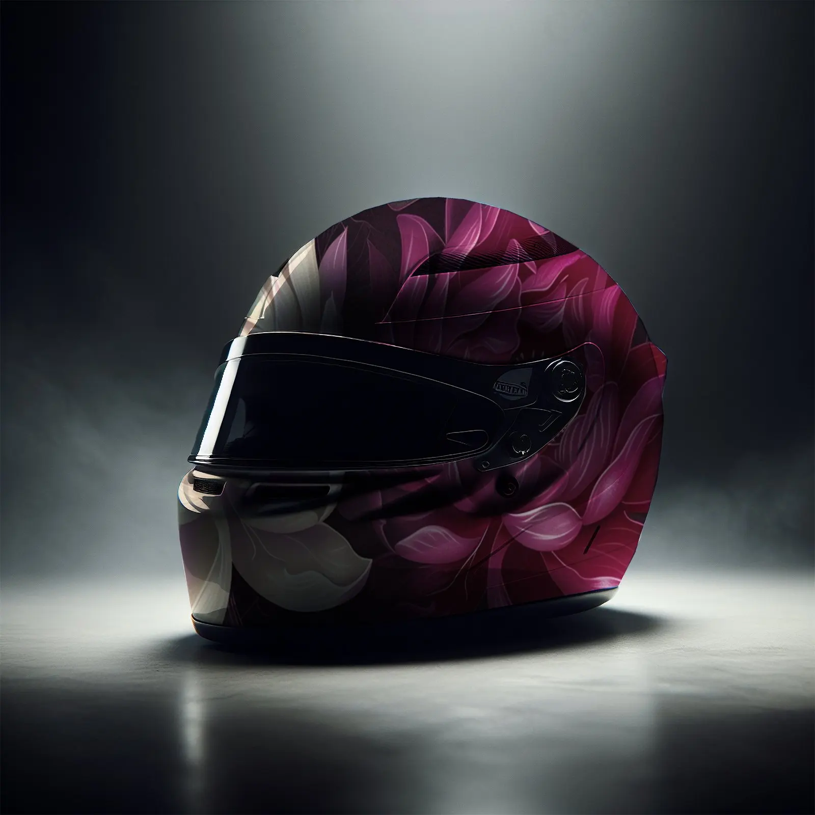 أغطية فينيل أنيقة على شكل لوتس، شارات خوذة لكامل الوجه مقاومة للماء ومقاومة للخدش، تصميم فني متين من مادة PVC، Inst