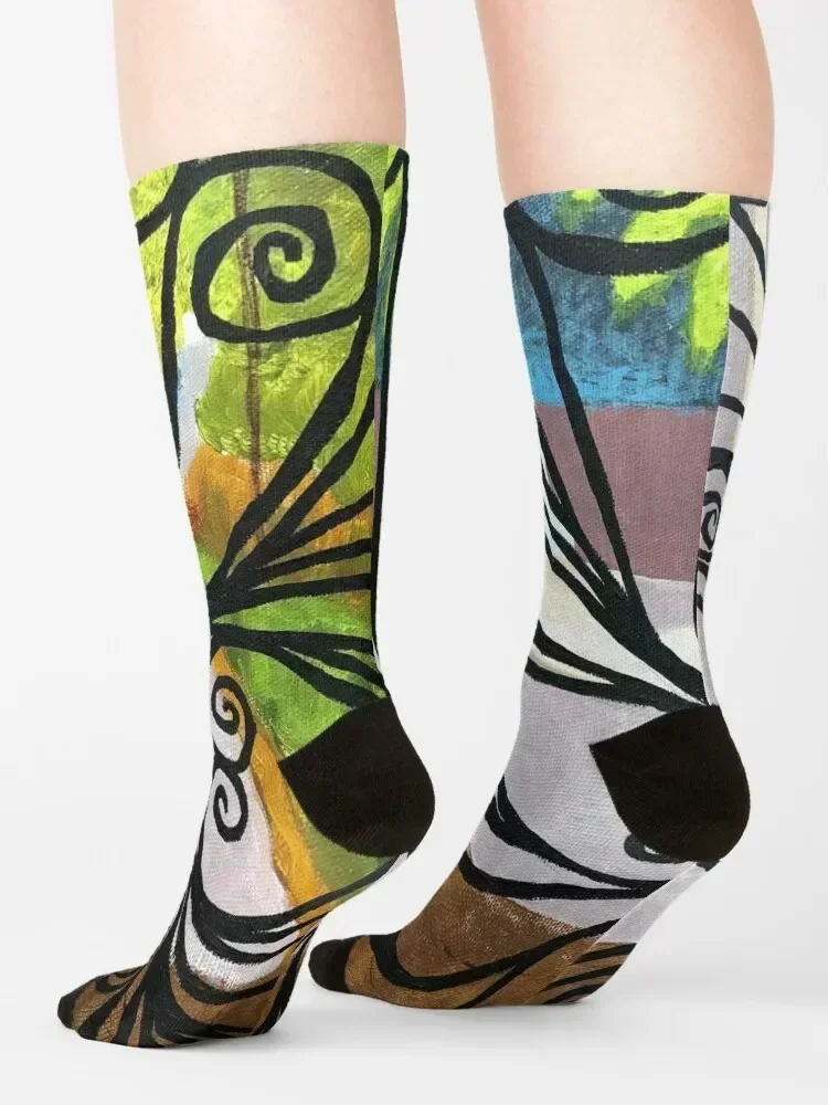 Charleston Iron Gate Painting Socks Hiking boots new year Stockings compression Thermal man winter Boy Child Socks Women's