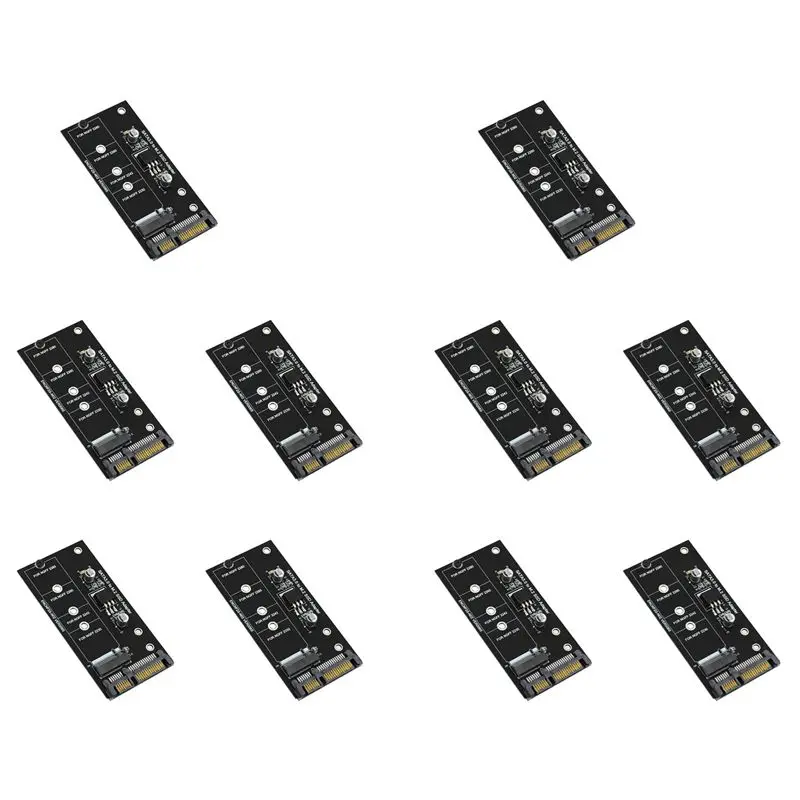 Efficient 10X M.2 SATA Adapter M2 To SATA Adapter M.2 To SATA Adapter M.2 NGFF Converter 2.5Inch SATA3 Card B Key