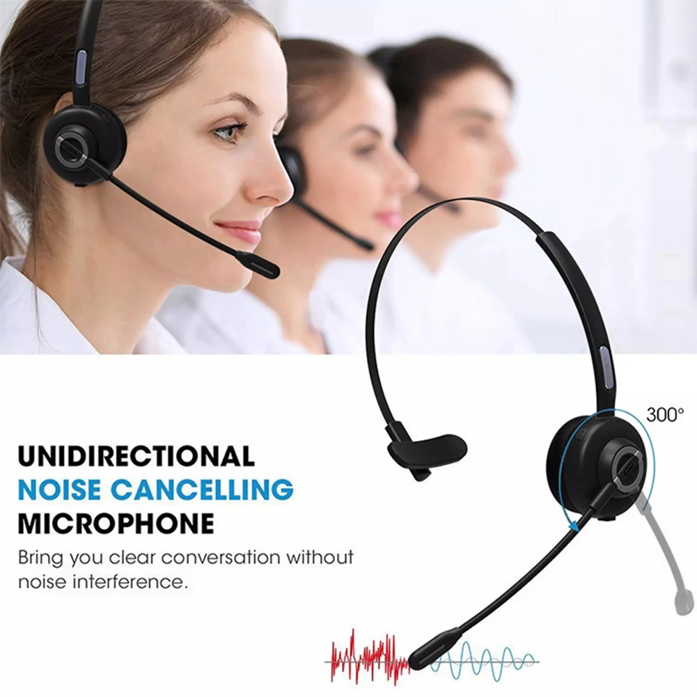 

B18B Bluetooth Беспроводная гарнитура с микрофоном Hands-Free Call Наушники Зарядная база для колл-центра Офисный драйвер грузовика