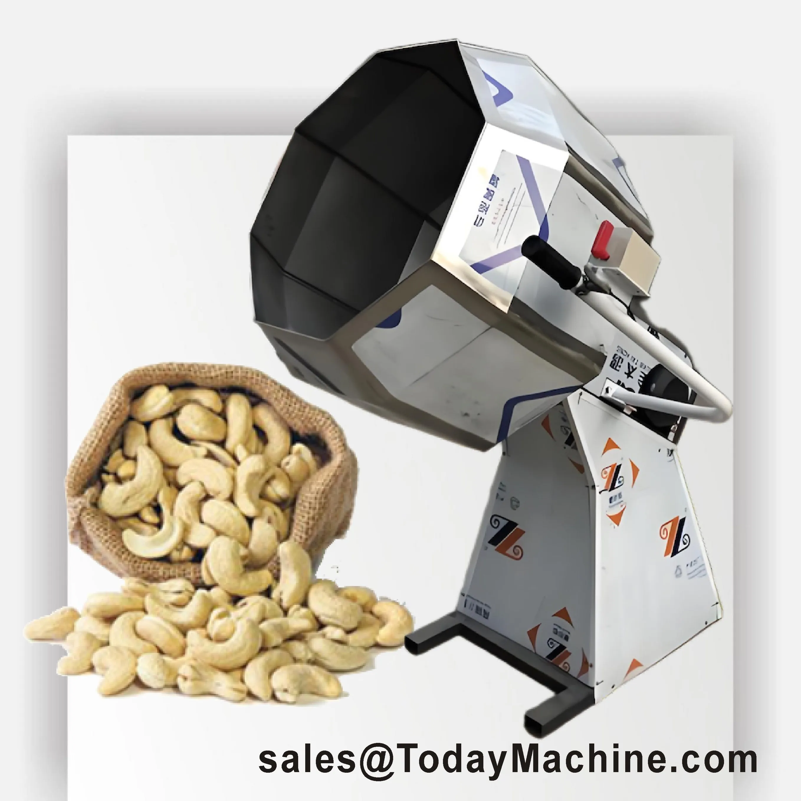 الفولاذ المقاوم للصدأ متعدد الوظائف طبل نوع خلاط مثمنة تجارية آلة توابل الطعام الأوتوماتيكية بالكامل