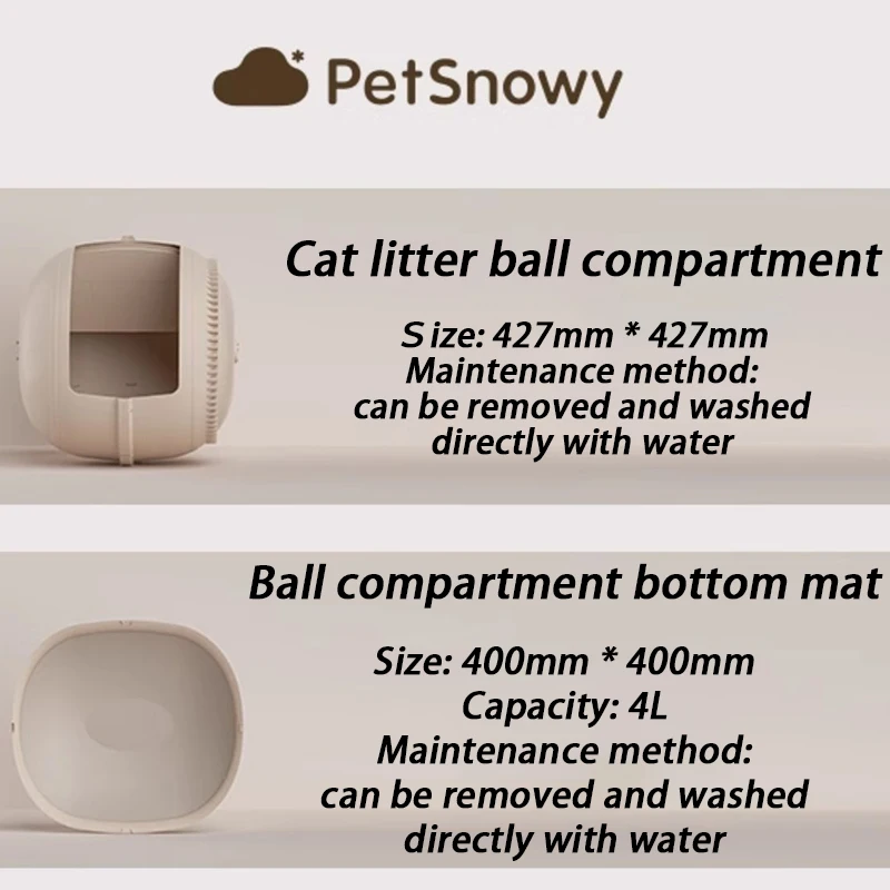 Complete Cats Toilets Set Accessories PetSnowy Toilet Box/mat/Filter Mesh/ Sets Toilet Accessories Cat Litter Ball Compartment