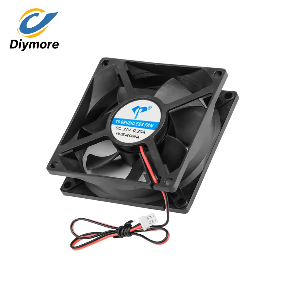 5V 12V 24V PWM Cooling Fan Oil-Impregnated Bearing Micro Centrifugal Cooling Fan Silent 2-Wire for Electronics Heat Dissipation