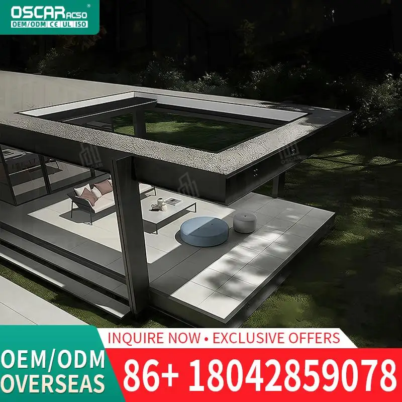 

Electric Adjustable Rainproof Bioclimatic Louvered Aluminum for Garden Villa Roof Yard Pergola