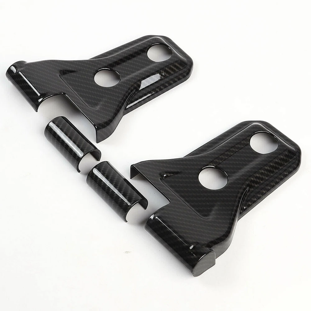 

Car Door Hinge Cover Trim Decoration ABS Carbon Fiber Style Black Fit For Jeep Wrangler JL JT 2018 2019 2020