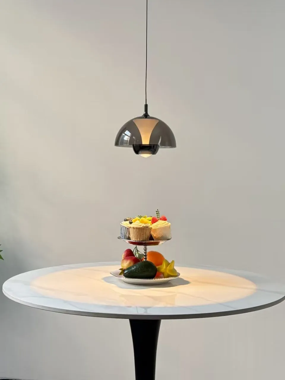Bedside Lifting smoke glass Chandelier for Restaurant Chess room Italian Style Luxury  Entrance Small Glass Bar kitchen lighting