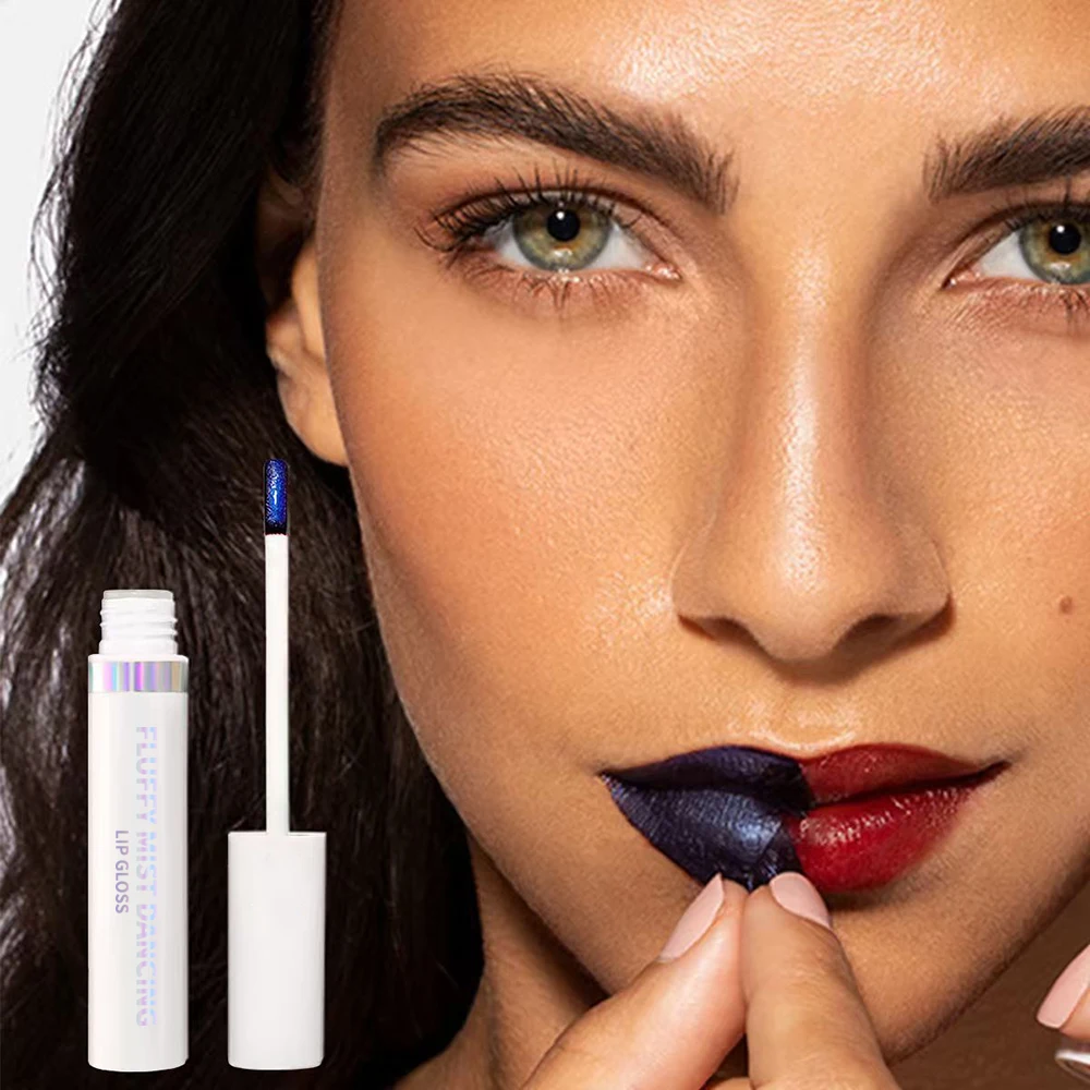 ลิปสติกเนื้อสติ๊กแบบลอกออก กันน้ำ ติดทนนาน สีชมพูแดงเมทัลลิก