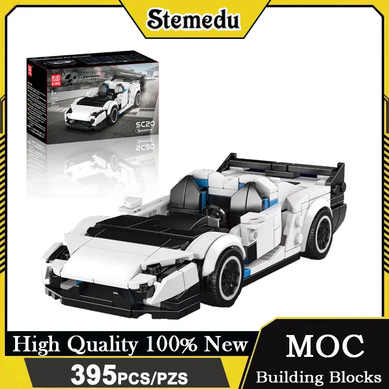 

Mould King 27110 Supercar Building Blocks Roadster Racing Car Model Display Box Desktop Decor Gifts Collectible Toys Adults Kids