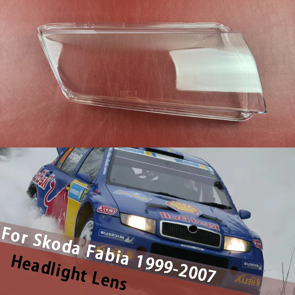 

For Skoda Fabia 1999-2007 Car Headlight Cover Headlamp Housing Head Light Shade Transparent Lampcover Lampshade Shell Lens
