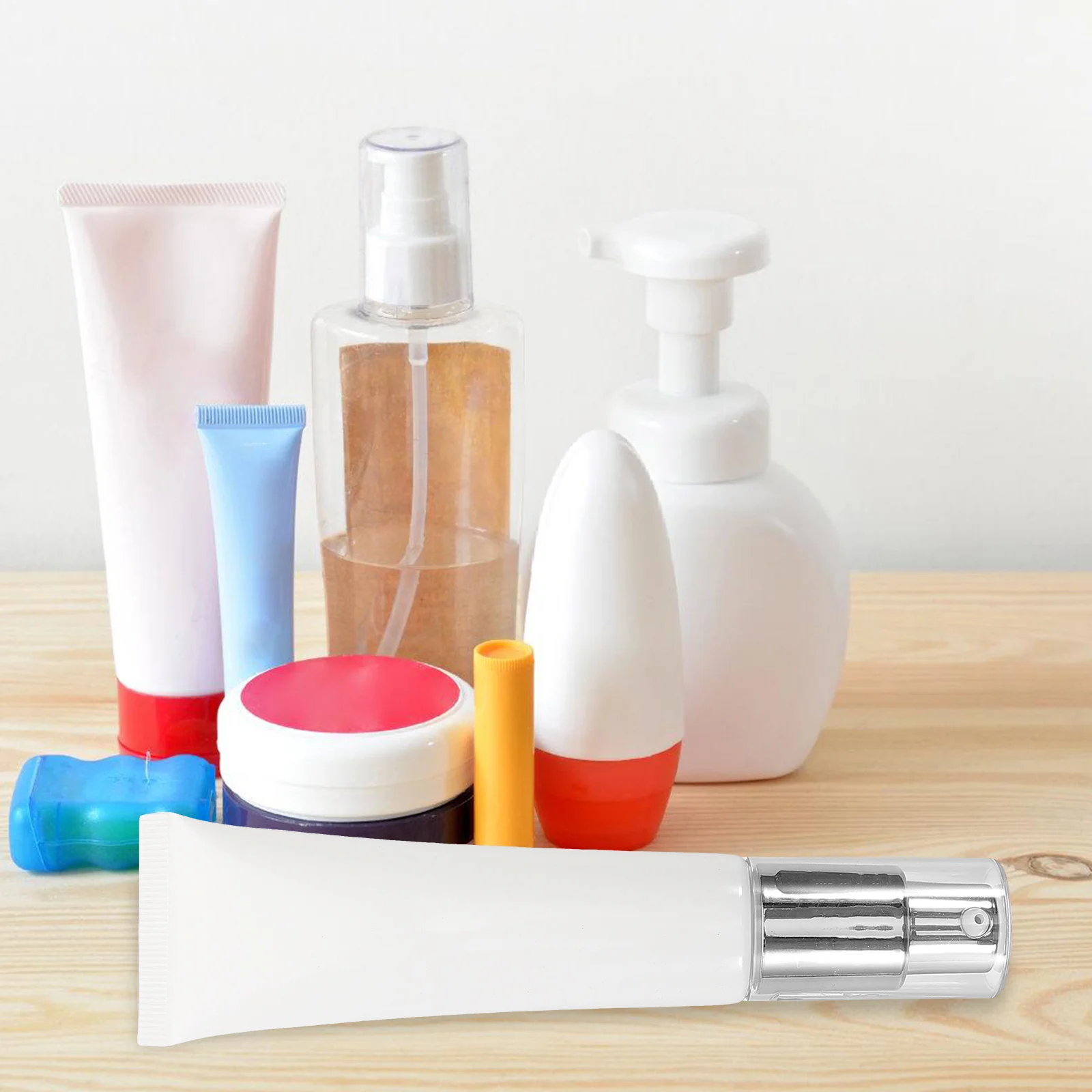 

Sub Bottles Refillable Lotion Dispensers Small White Travel Tubes Containers Plastic Makeup Pump Efficient Reliable