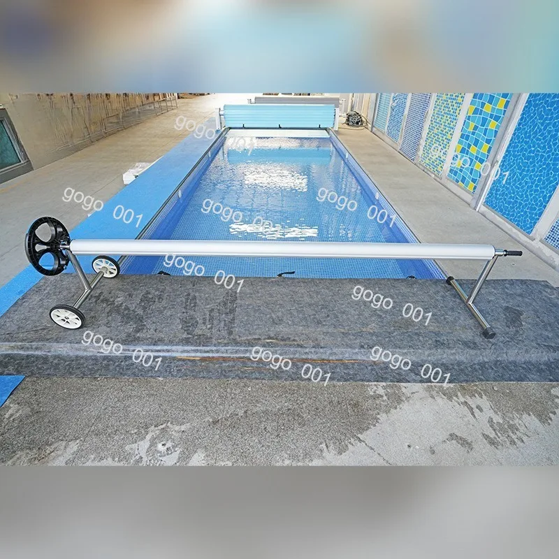 Manual Pool Cover Reel with Wheels – LP Tube Roller for Inground & Above Ground Pool, Portable Spa Hot Tub Cover Roller