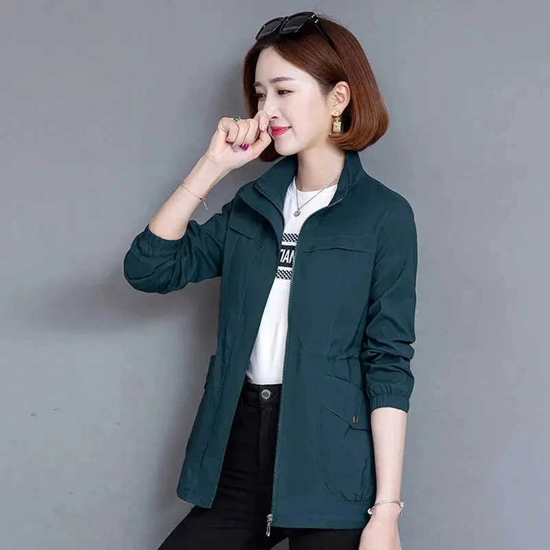 

Middle Aged Mother New Spring Autumn Loose Women's Short Jacket Elegant Large Size Female Short Outerwear With Lined 4XL