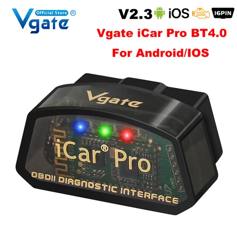 Диагностический Сканер Vgate iCar Pro ELM327 V2.3 Bluetooth 4.0 WiFi OBD2 Для iOS/Android - Автомобильный Диагностический Инс...