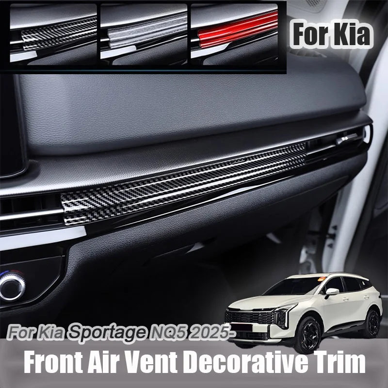 

For Kia Sportage NQ5 2025 2026 LHD Car Center Console Front Air Vent Decorative Trim Anti Slip Grip Sticker Accessories Kit