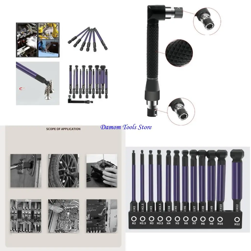 

57be 13pcs Ball Head Double Ended Окрученная бита 1/4 дюйма