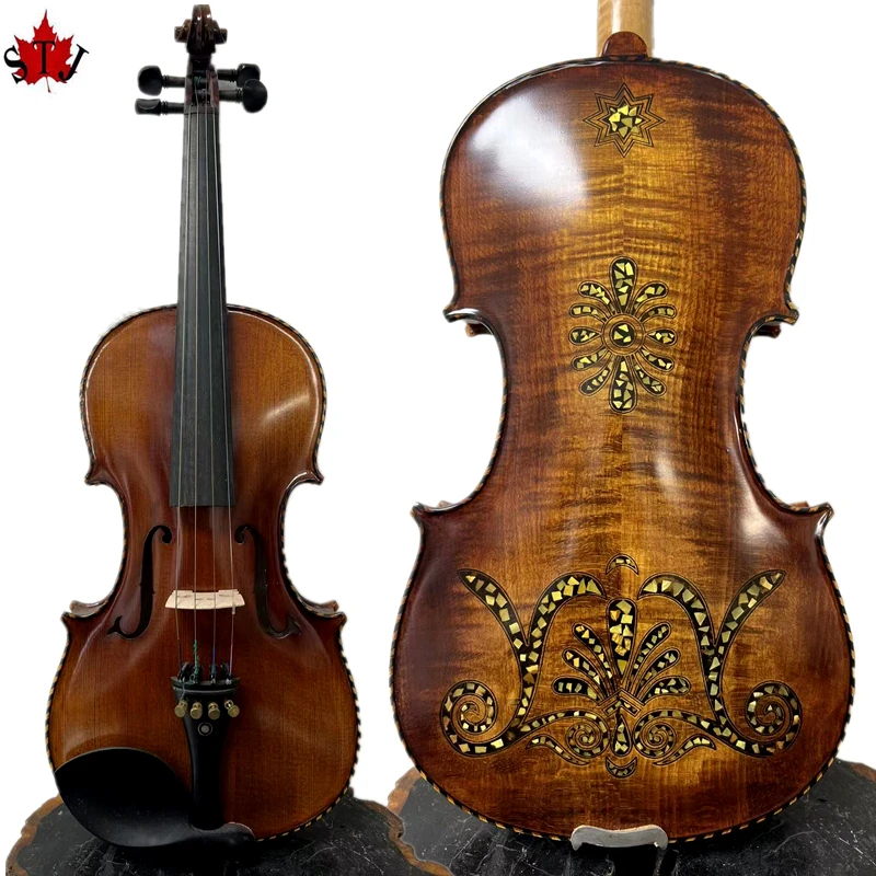 Strad style Song Maestro 4/4 violin Inlay nice shell back ,clear and melodious sound #12849