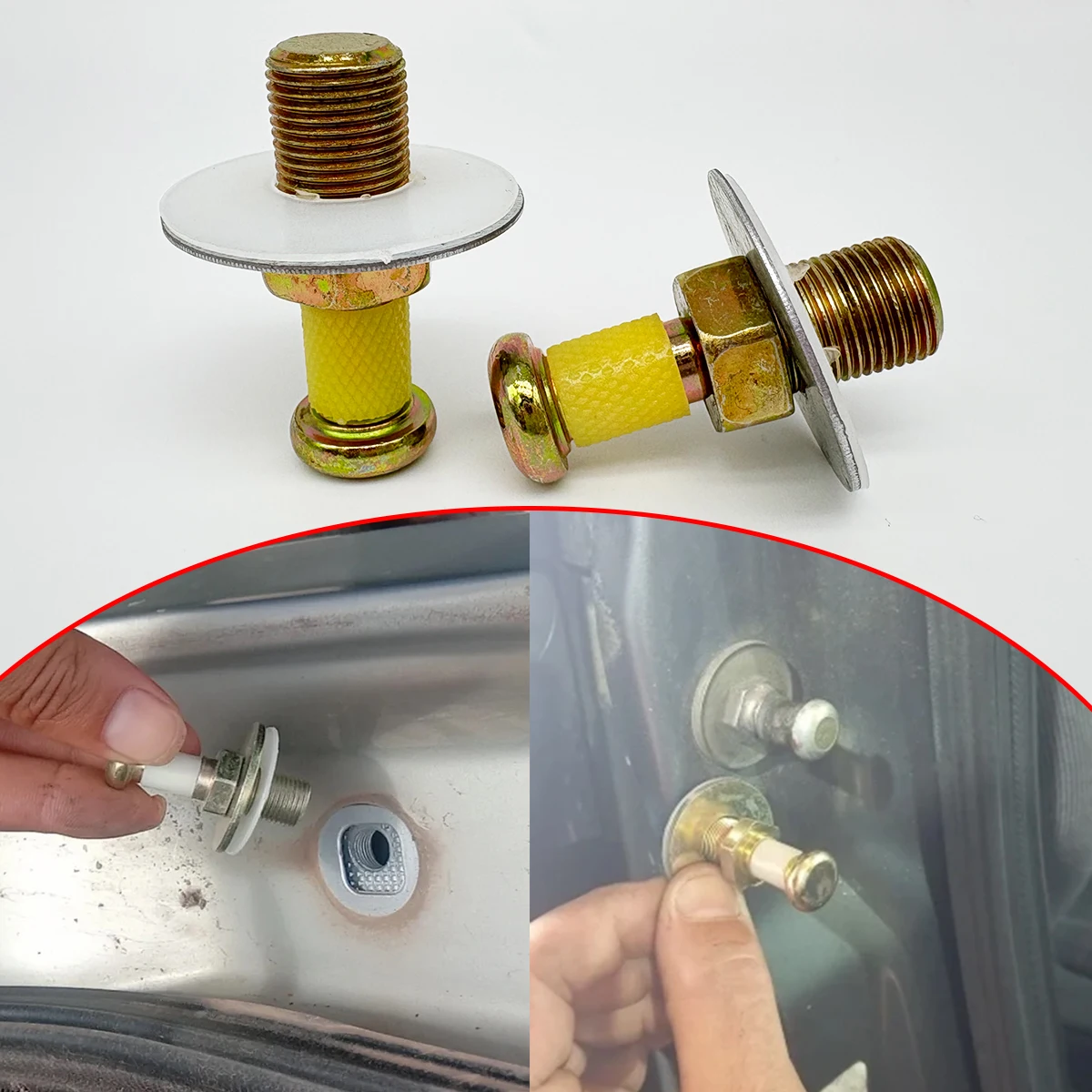 2/4PC Door Lock Striker Screw Washer Bolt Touch Latch Cotter Pins for VW Golf MK2 1983-1992 Car Parts Clip Fastener Replacement