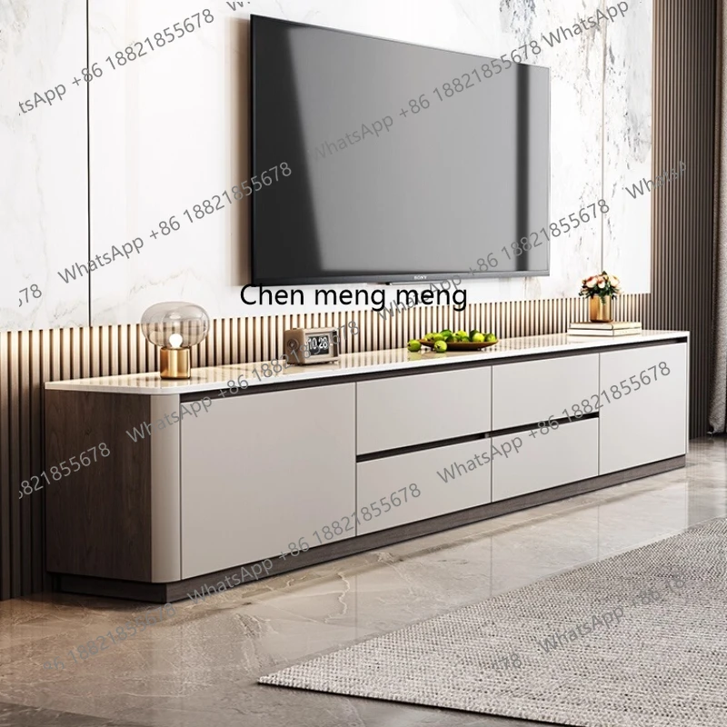 

Slate TV cabinet 50cm high floor coffee table combination living room home storage floor cabinet