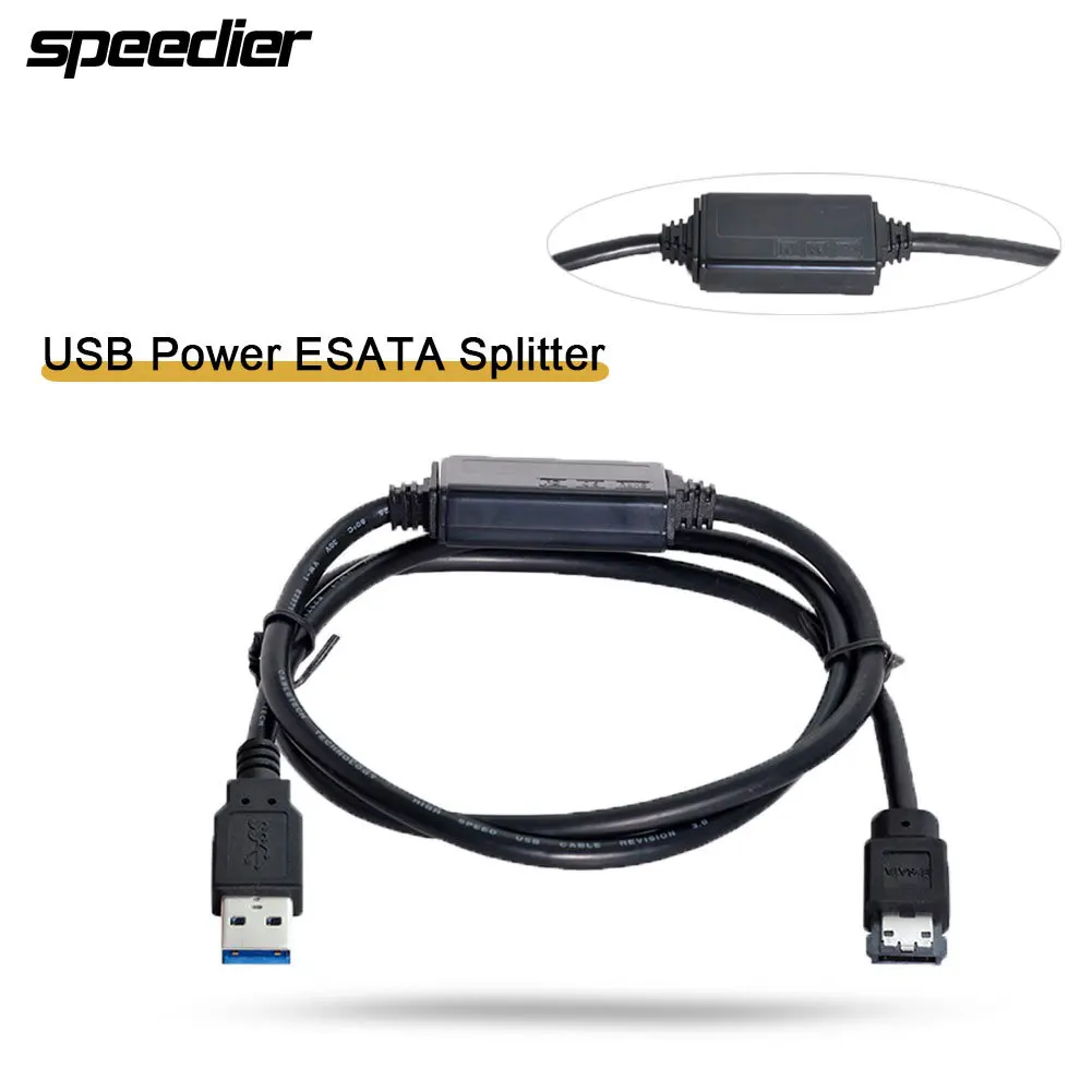 

USB Power ESATA Splitter USB 3.0 To Power Over ESATA DC 5V Adapter USB2.0 To HDD/SSD/ODD ESATAp Converter