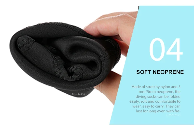 5mm Tauchsocken, 3mm Neopren-Neoprenanzug-Wassersocken, Surf-Strandstiefel, rutschfeste Schwimmflossen, sanddichte, warme Socken für Eisbäder – Detail 11