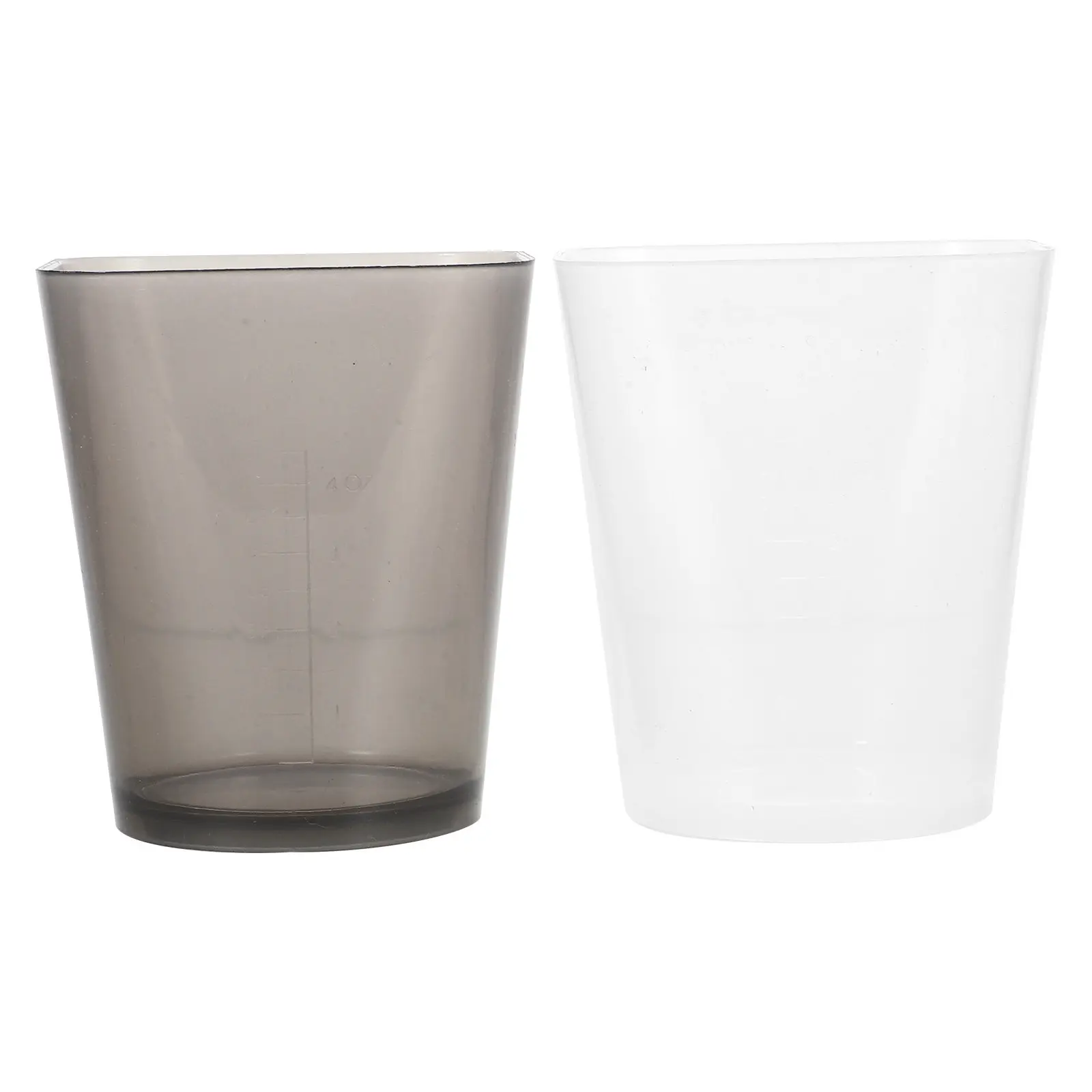 2Pcs Thicken Plastic Measuring Cup Clear Translucent Measure Cup with Easy Read Markings for Home Kitchen Baking DIY Craft