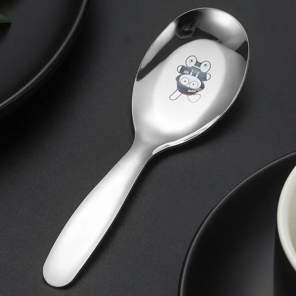 410 Stainless Steel Spoon Fork Set Silver Rabbit Cutlery Set Storage Case Short Handle Kids Tableware