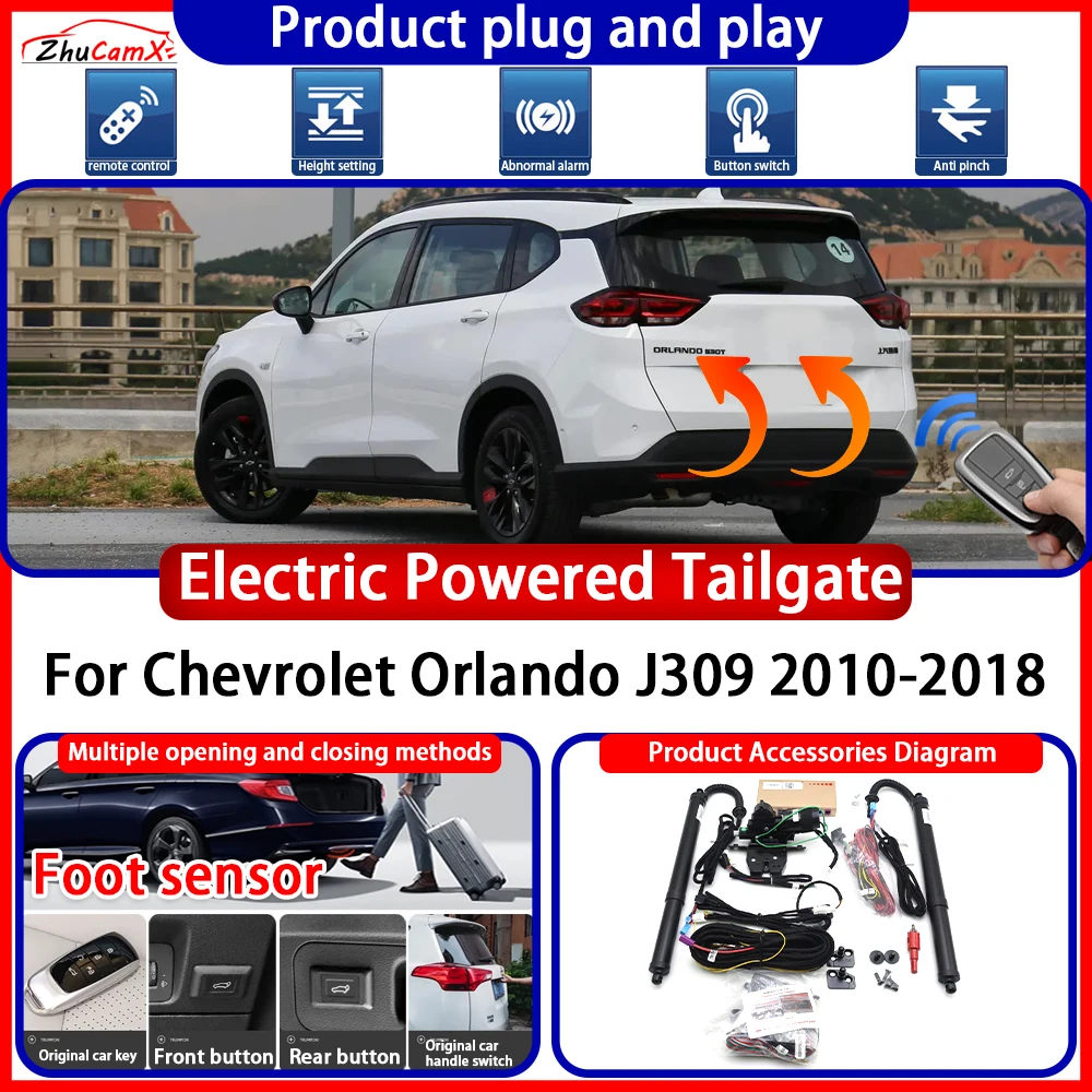 ZhuCamX Electric OEM Powered Tailgate for Chevrolet Orlando J309 2010-2018 Anti Pinch Smart Intelligent Control Gate Lift Kit