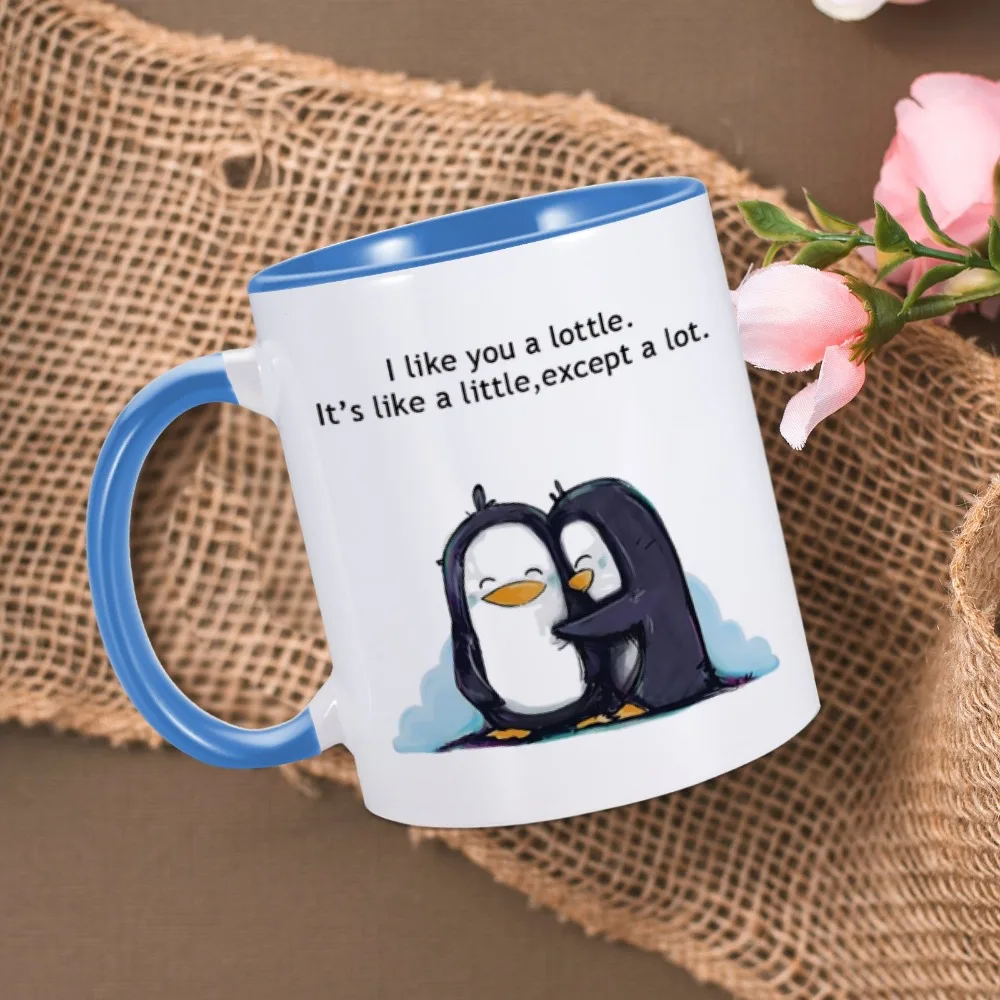 Cute Penguin Mug 11oz Coffee Milk Tea Cup Ceramic Mug Wife Gifts from Husband Anniversary Birthday Cup Drinkware Gifts for Wife