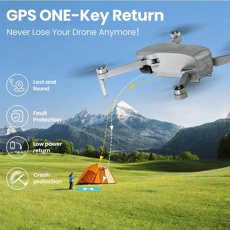 Mini Drone 2 Axis Gimbal 45min GPS 4K Professional Camera Drones 3-speed Adjustment Brushless RC Toy Quadcopter for Travel Gifts - Image 4