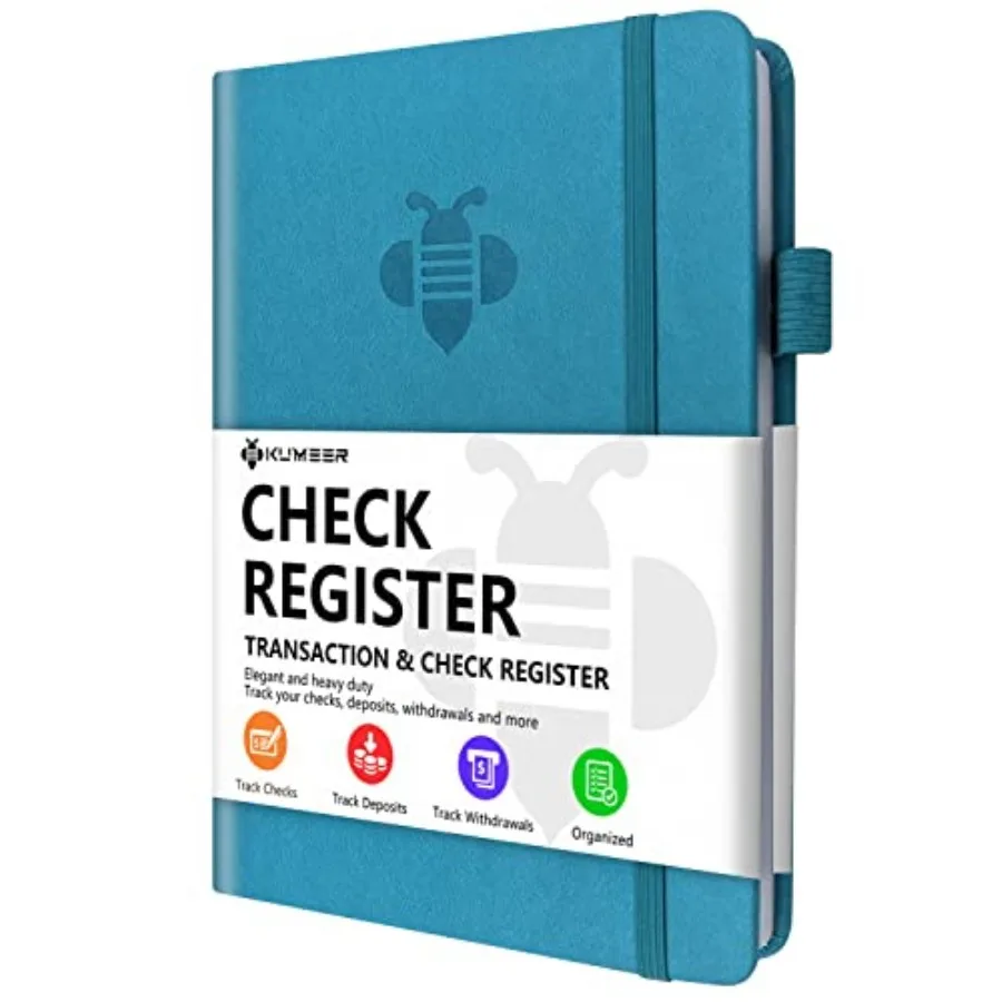 

Check Register Elegant Check Registers for Personal Checkbook with Check and Transaction Registers, Hardcover Checkbook Log 5.2