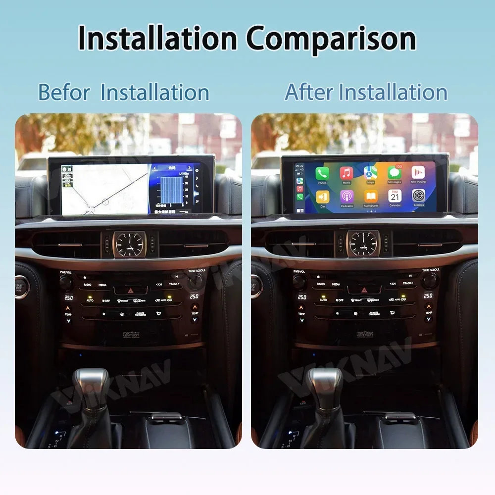 Viknav Linux Decoding Box Interface Upgrade Fit For Lexus LX570 2016-2021 Android Auto Wireless Apple CarPlay Decoder Box