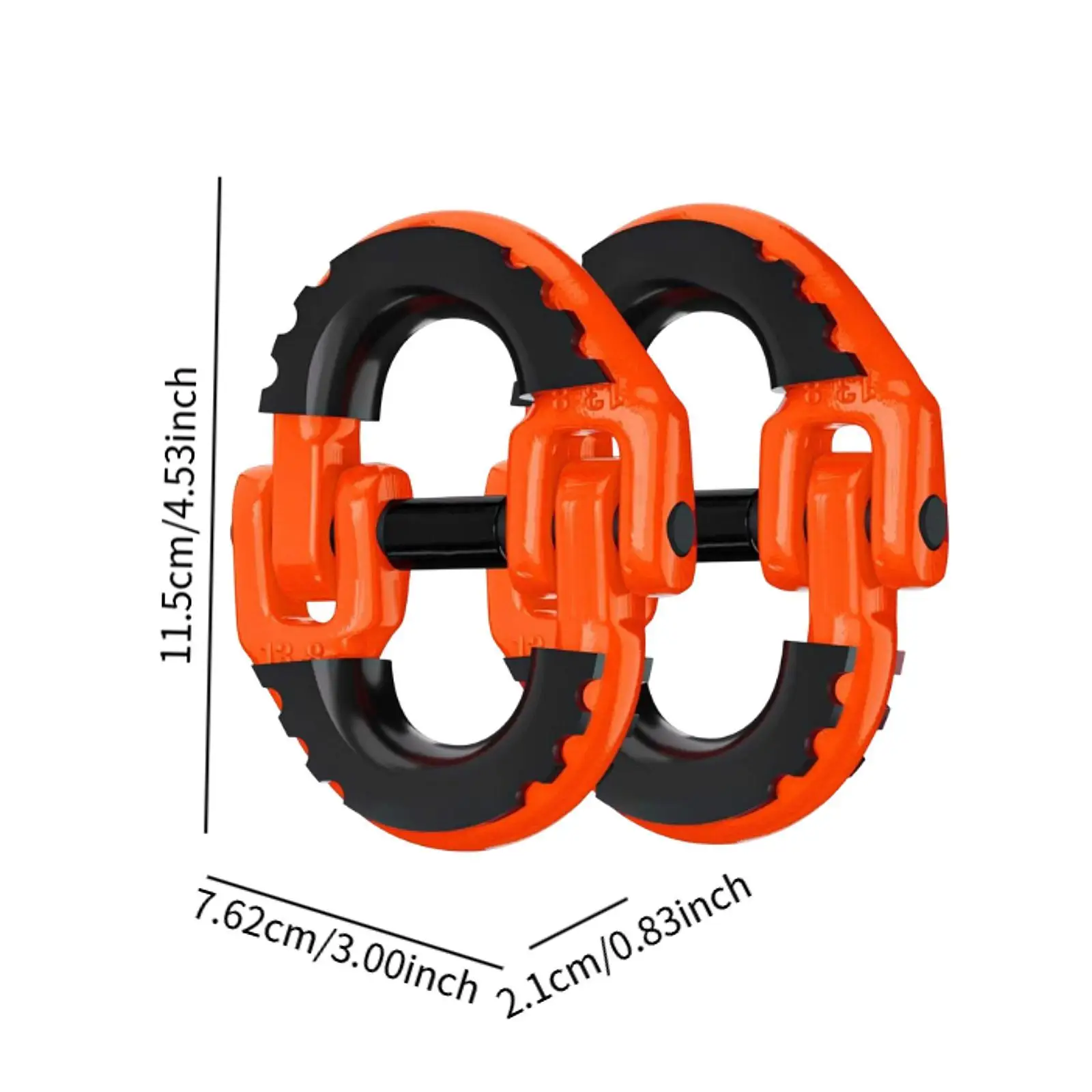 2x1/2 з’єднувального звена безопасной цепи. Быстрая установка и удаление. Высокая грузоподъемность. Прочный буксировочный сцепь. Соединительное звено Hammerlock.